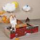 Tinypet "Palace of Many Fishes" Corrugated Paper Sofa Bed Cat Scratcher - {{product.type}} - PawPawUp
