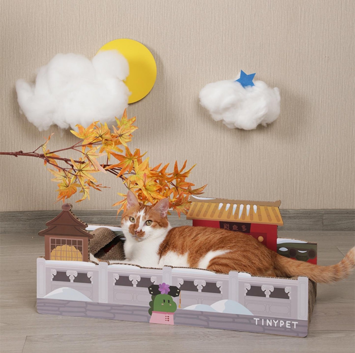 Tinypet "Palace of Many Fishes" Corrugated Paper Sofa Bed Cat Scratcher - {{product.type}} - PawPawUp