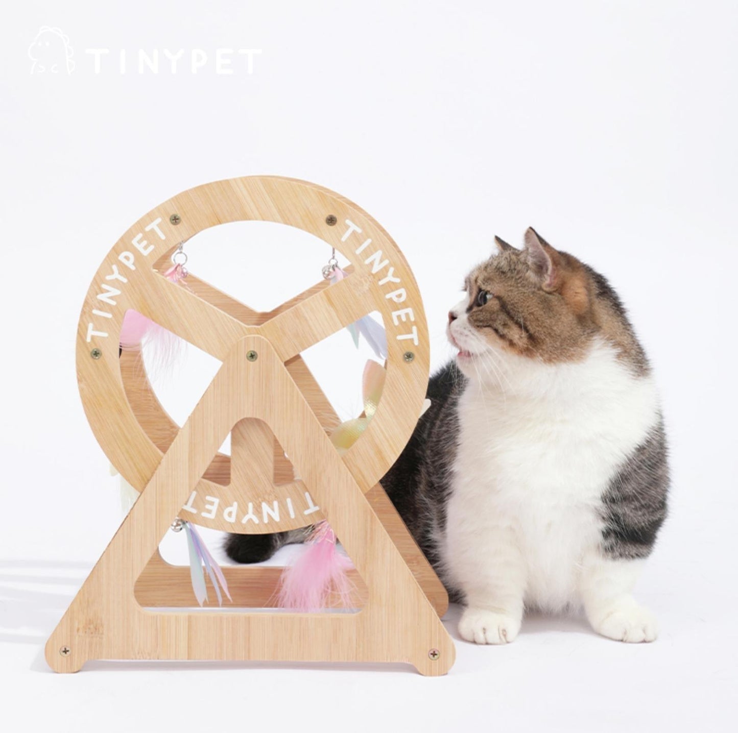 Tinypet The Fortune Ferris Wheel Cat Stick Toys Set - {{product.type}} - PawPawUp