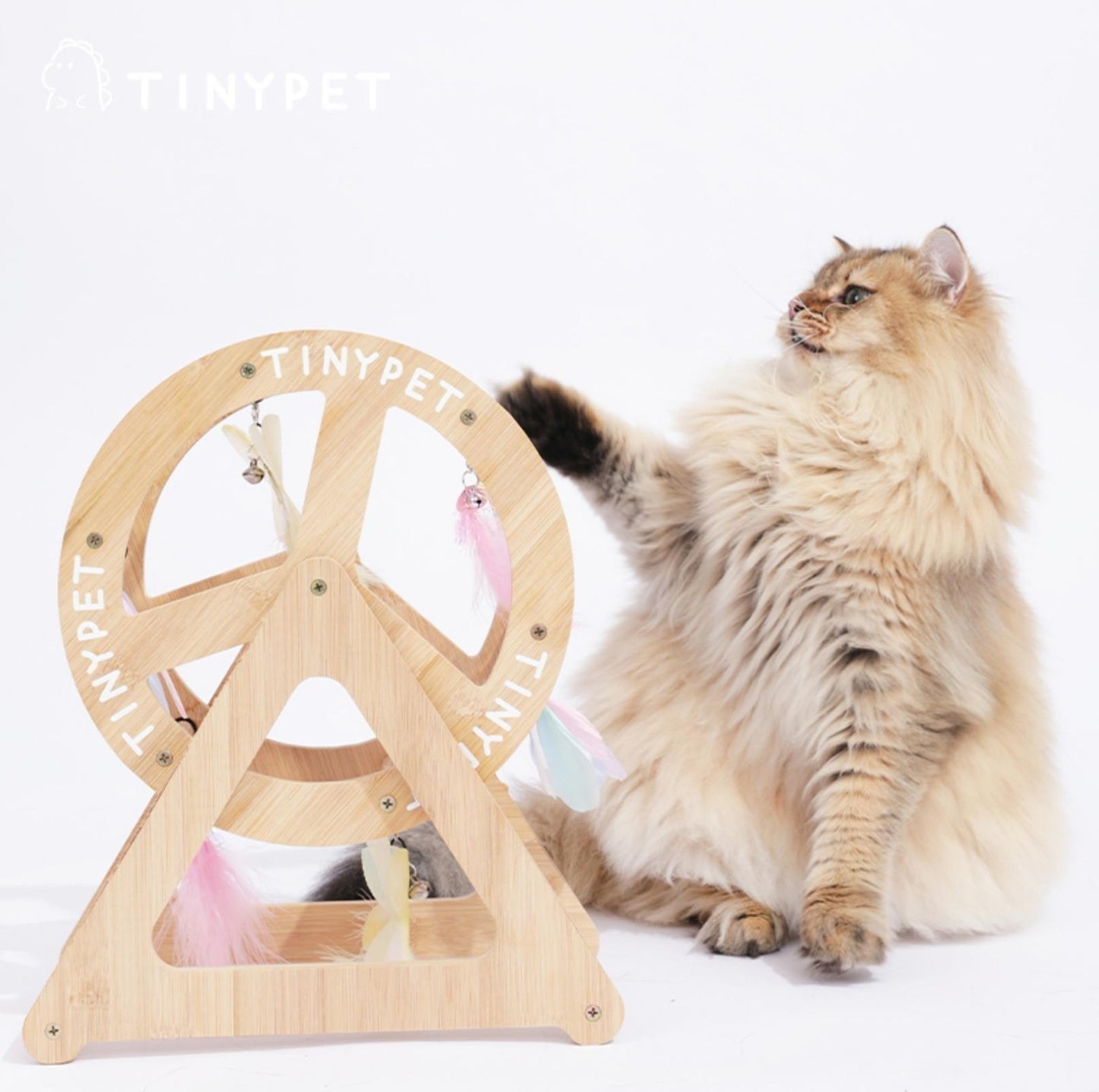 Tinypet The Fortune Ferris Wheel Cat Stick Toys Set - {{product.type}} - PawPawUp