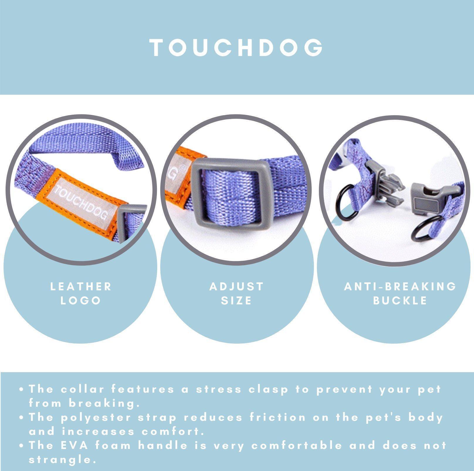 Touchdog Macaroon Colour Scheme Pet Leash Set (Leash + Collar) - {{product.type}} - PawPawUp