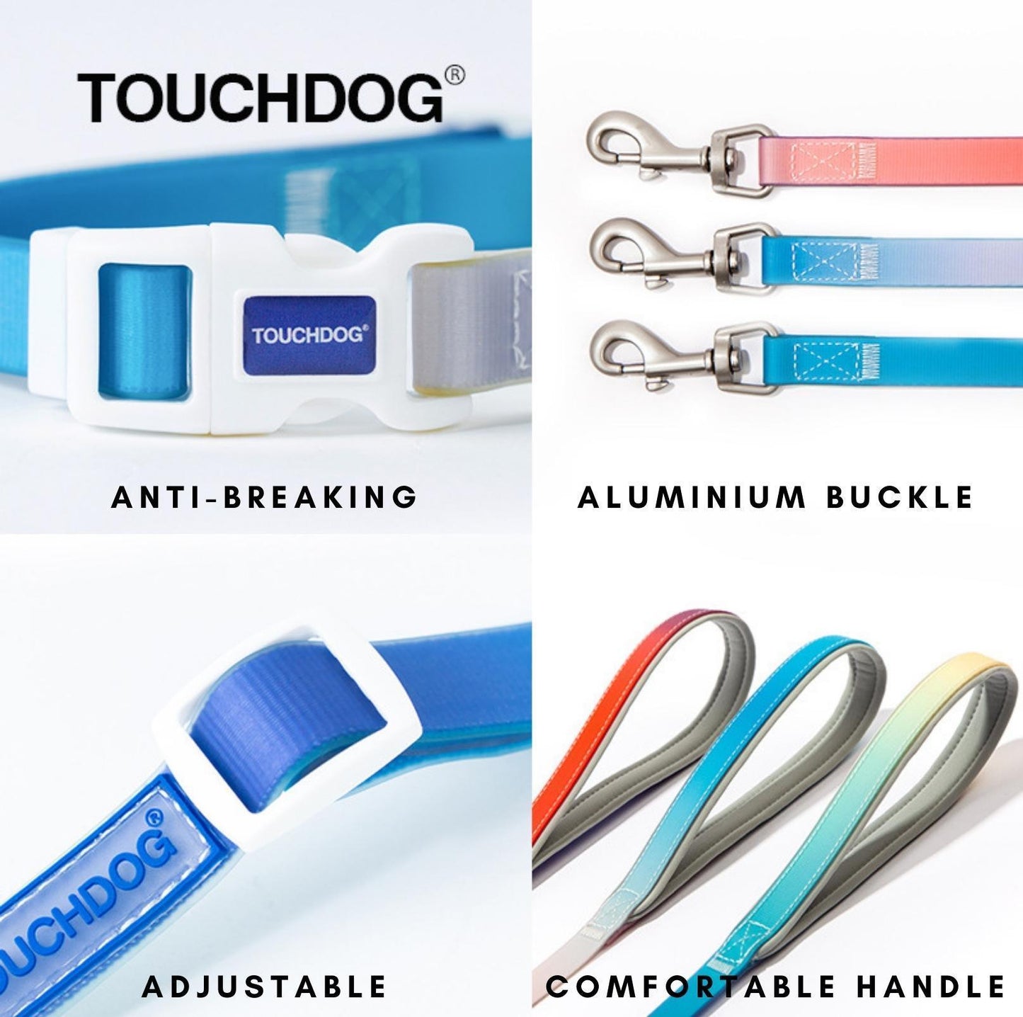 Touchdog PVC Gradient Jelly Pet Leash Set - {{product.type}} - PawPawUp