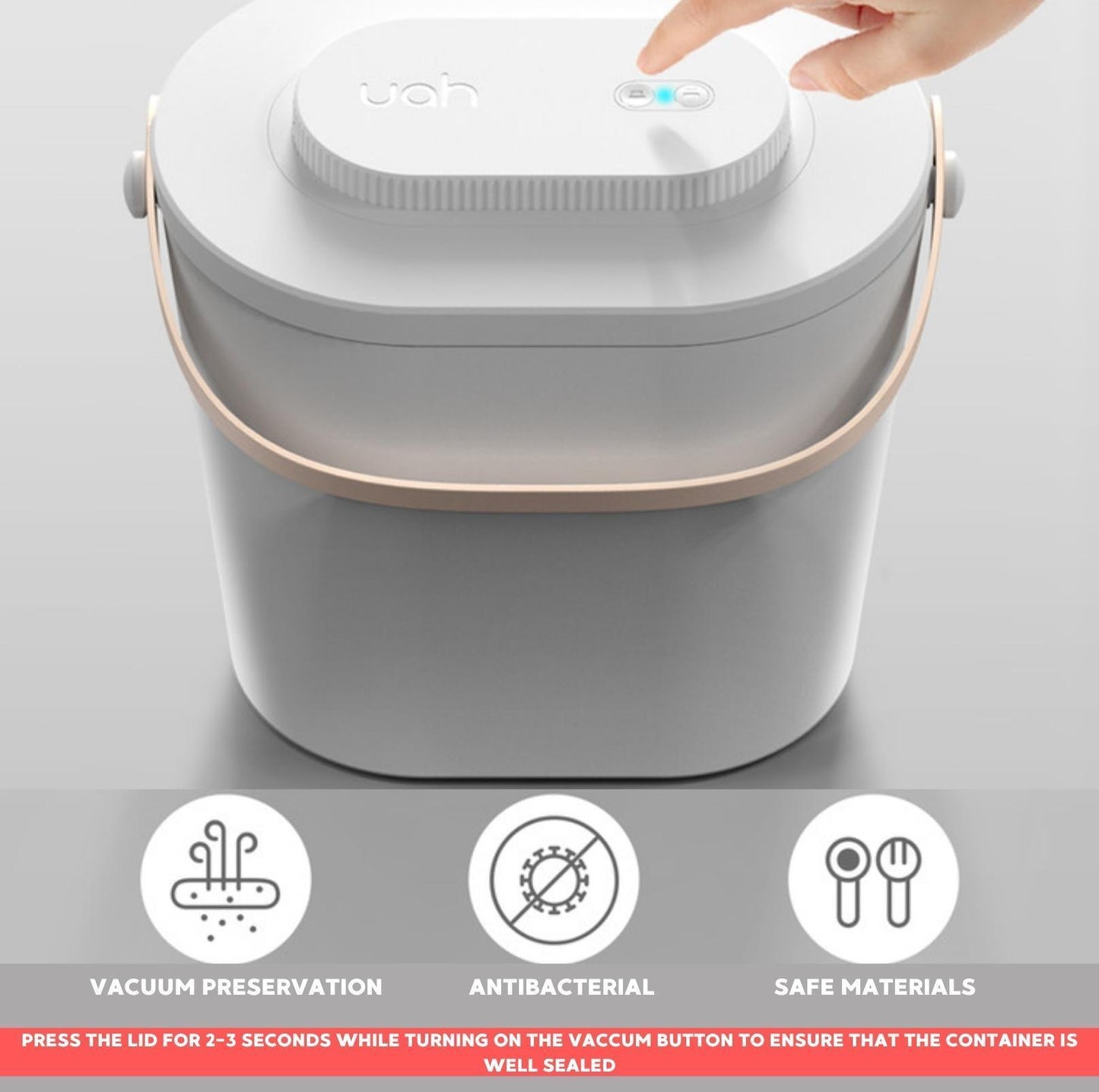 Uah Pet Smart Vacuum Seal Storage Container - {{product.type}} - PawPawUp