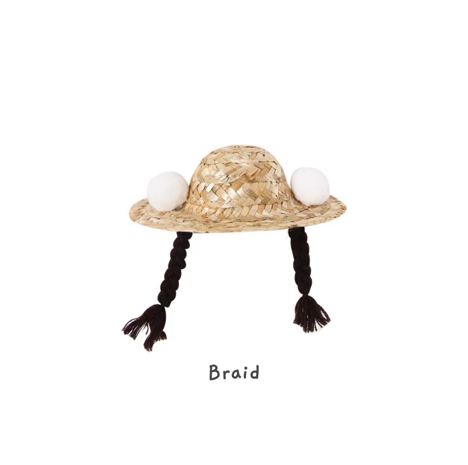 Unique Style Pet Straw Hat - {{product.type}} - PawPawUp