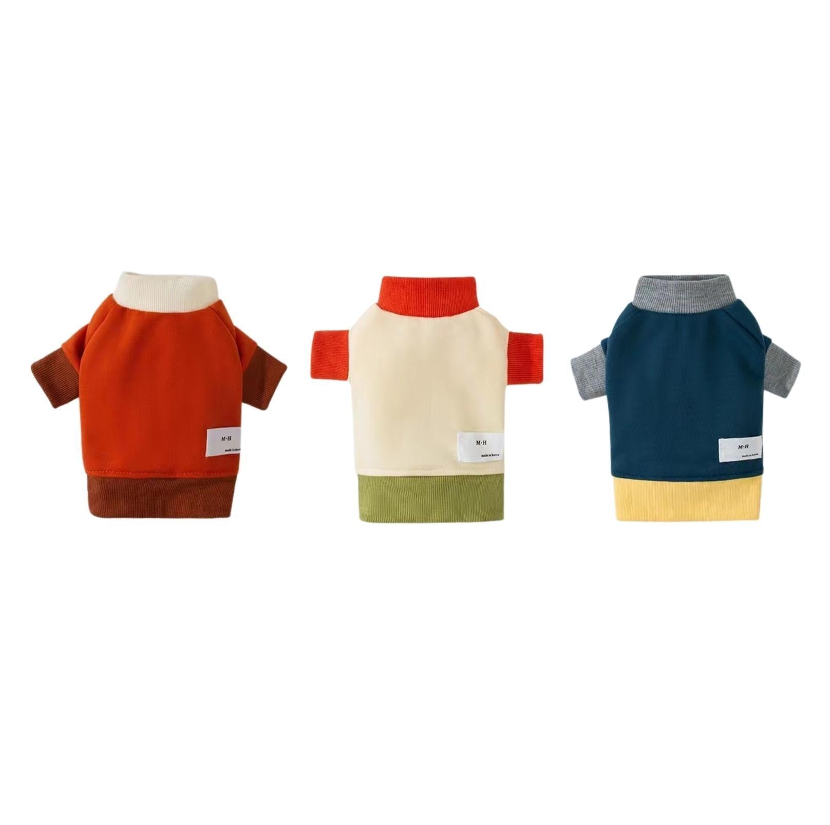 Versatile Colour Blocking Dog and Cat Sweatshirt Pet Apparels - {{product.type}} - PawPawUp