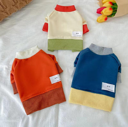 Versatile Colour Blocking Dog and Cat Sweatshirt Pet Apparels - {{product.type}} - PawPawUp