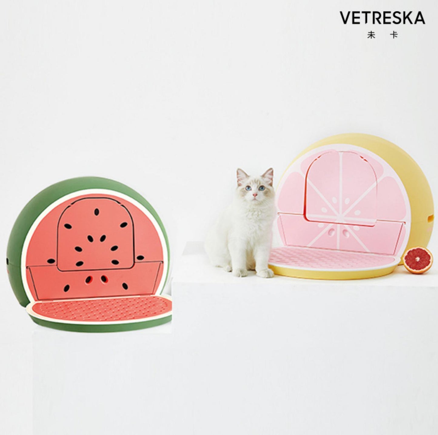 Vetreska Fruit Cat Litter Tray Cat Litter Box - {{product.type}} - PawPawUp