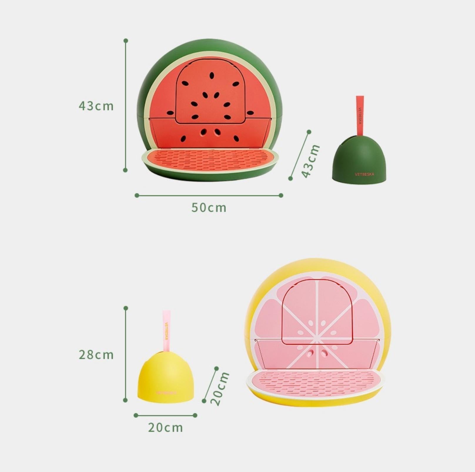 Vetreska Fruit Cat Litter Tray Cat Litter Box - {{product.type}} - PawPawUp