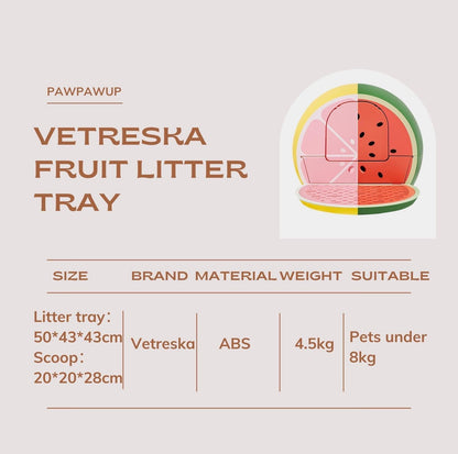 Vetreska Fruit Cat Litter Tray Cat Litter Box - {{product.type}} - PawPawUp
