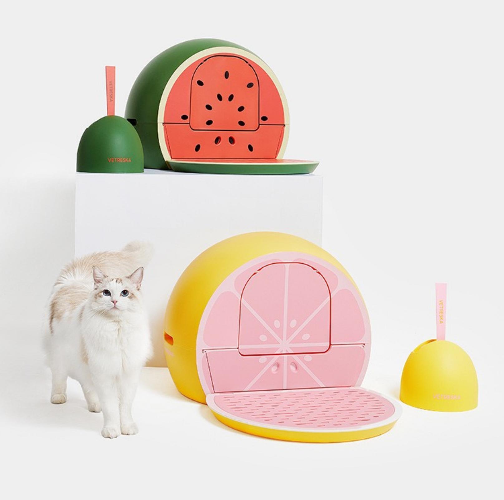 Vetreska Fruit Cat Litter Tray Cat Litter Box - {{product.type}} - PawPawUp