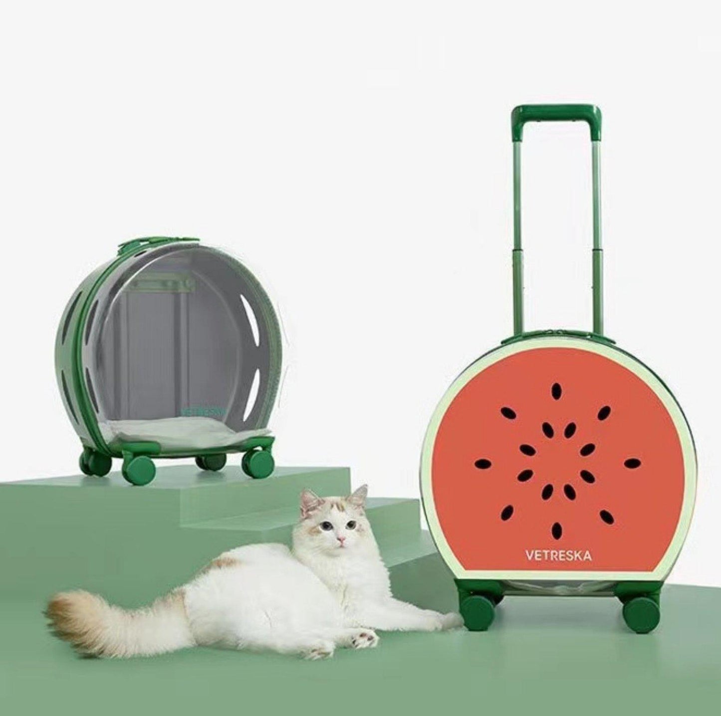 Vetreska Watermelon Luggage Cat Carrier Small Dog Carrier - {{product.type}} - PawPawUp