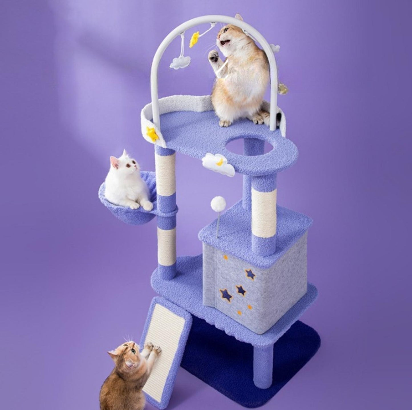 "Walking Among The Starry Sky" Cat Tree With Scratching Posts - {{product.type}} - PawPawUp