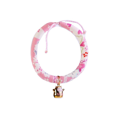 Waves And Flowers Japanese Style Pet Collar - {{product.type}} - PawPawUp