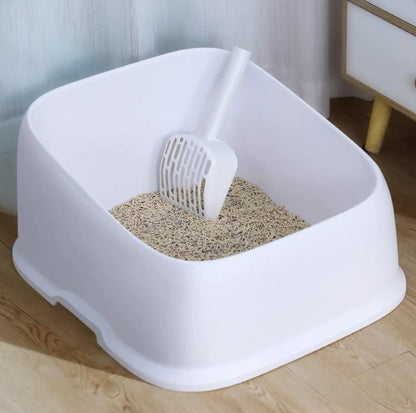 White Cat Litter Scoop - {{product.type}} - PawPawUp