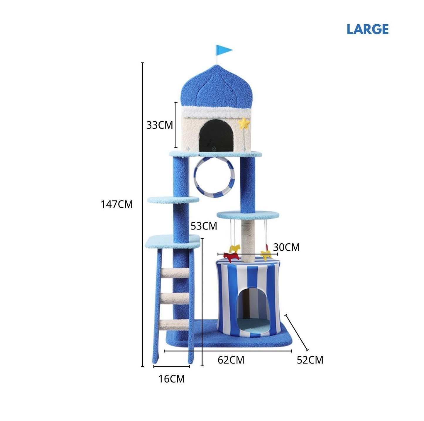 "Wonderland In The Aegean Sea" Cat Tree & Scratching Post - {{product.type}} - PawPawUp