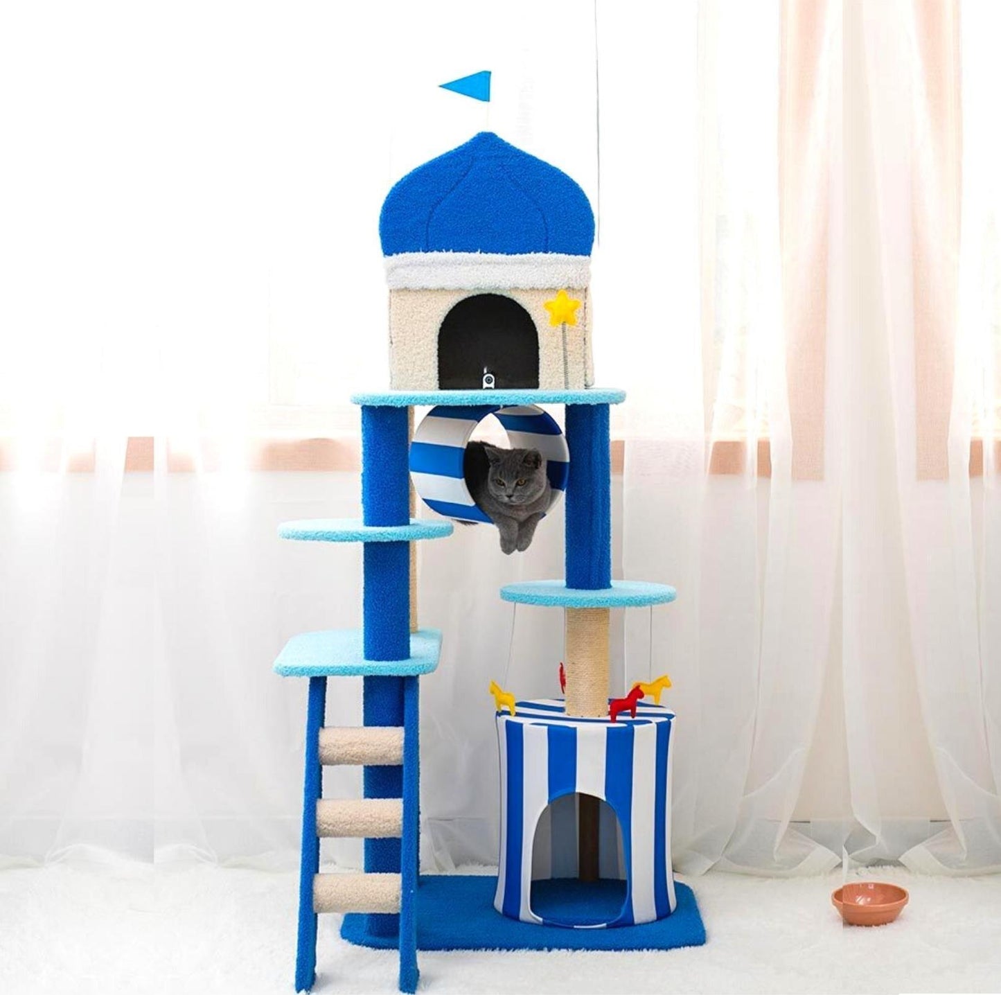 "Wonderland In The Aegean Sea" Cat Tree & Scratching Post - {{product.type}} - PawPawUp