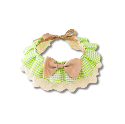 Woven Plaid Bow-Tie Pet Bib - {{product.type}} - PawPawUp