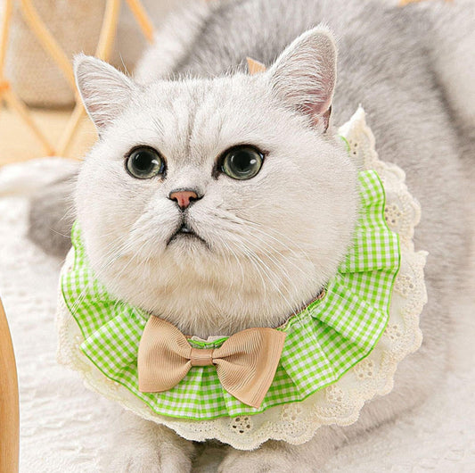 Woven Plaid Bow-Tie Pet Bib - {{product.type}} - PawPawUp