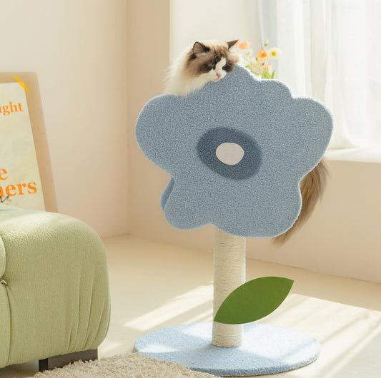 Wulee Cute Flower Shaped Cat Scratching Post Tree - {{product.type}} - PawPawUp