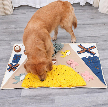 Pet Snuffle Mat Dog Puzzle Training Toy XL Birdy And Butterflies - {{product.type}} - PawPawUp