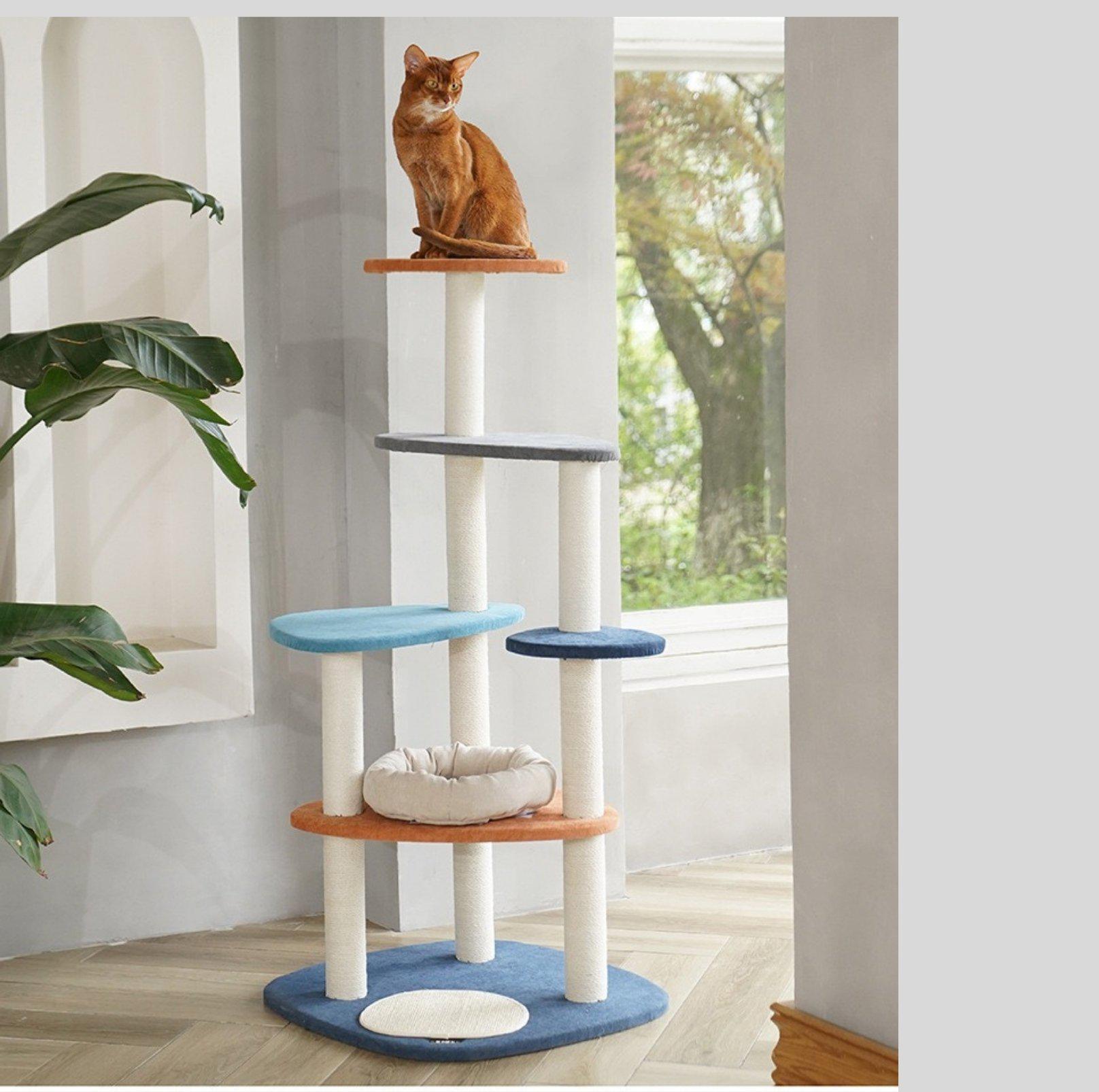 ZeZe Abstract Cat Tree with Multiple Platforms - {{product.type}} - PawPawUp