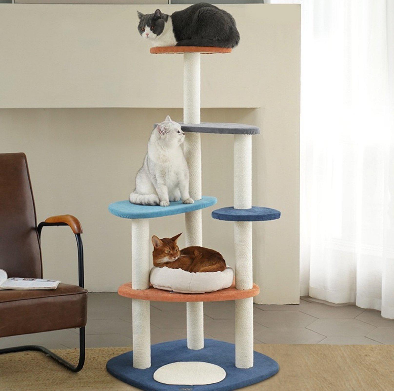 ZeZe Abstract Cat Tree with Multiple Platforms - {{product.type}} - PawPawUp