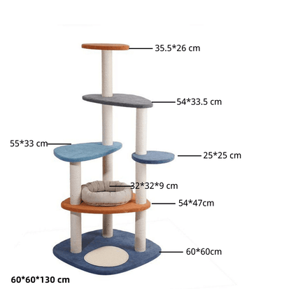 ZeZe Abstract Cat Tree with Multiple Platforms - {{product.type}} - PawPawUp