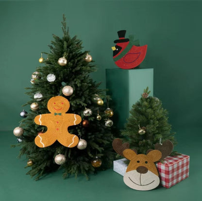 ZeZe Christmas Gingerbread Man Scratching Mat Cat Scratcher - {{product.type}} - PawPawUp