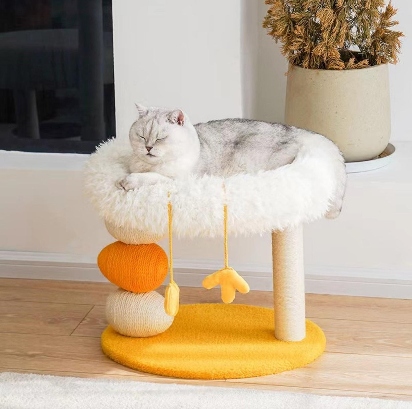 ZeZe Cluck Cat Scratching Post and Cat Bed - {{product.type}} - PawPawUp