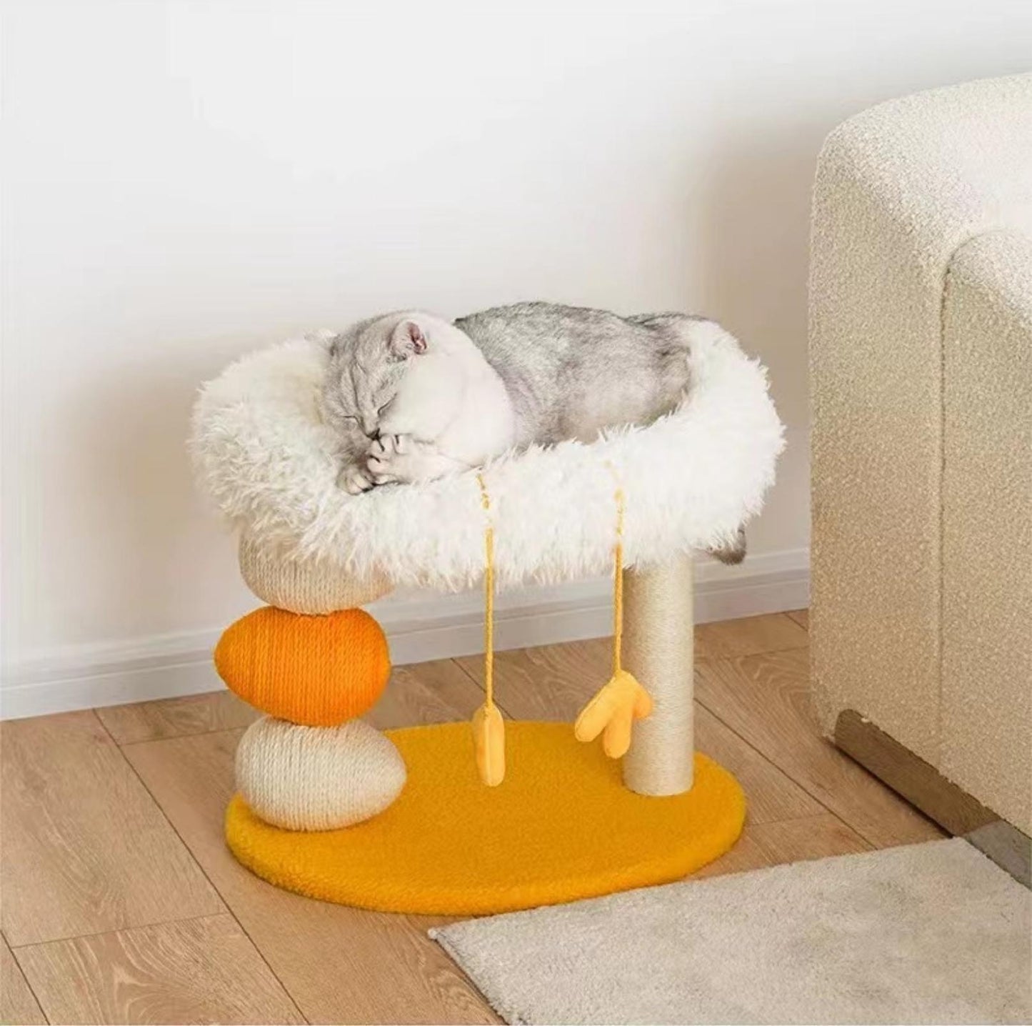 ZeZe Cluck Cat Scratching Post and Cat Bed - {{product.type}} - PawPawUp