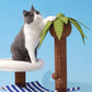 ZeZe Coconut Tree Style Cat Scratching Post With Nest - {{product.type}} - PawPawUp