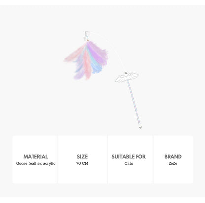 ZeZe Fairy Feather Cat Stick Toys - {{product.type}} - PawPawUp