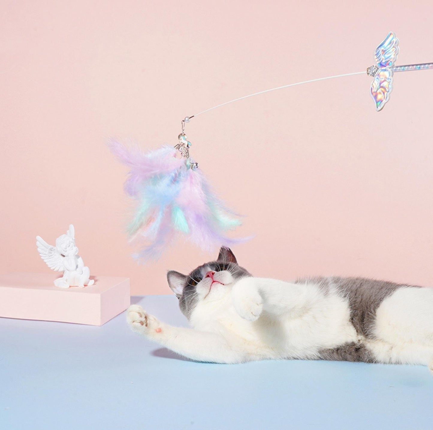 ZeZe Fairy Feather Cat Stick Toys - {{product.type}} - PawPawUp