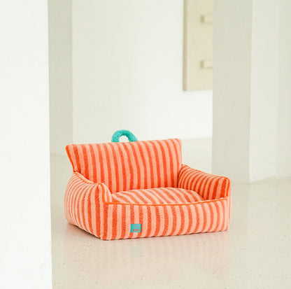 ZeZe Striped Style All Season Pet Sofa Cat Bed Dog Bed - {{product.type}} - PawPawUp