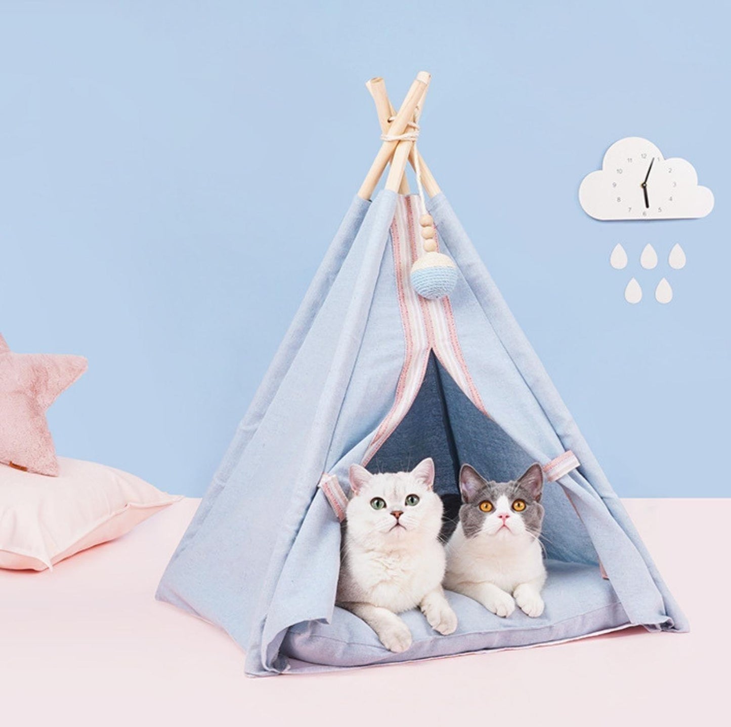ZeZe TeePee Pet Tent Cat Bed Dog Bed - {{product.type}} - PawPawUp